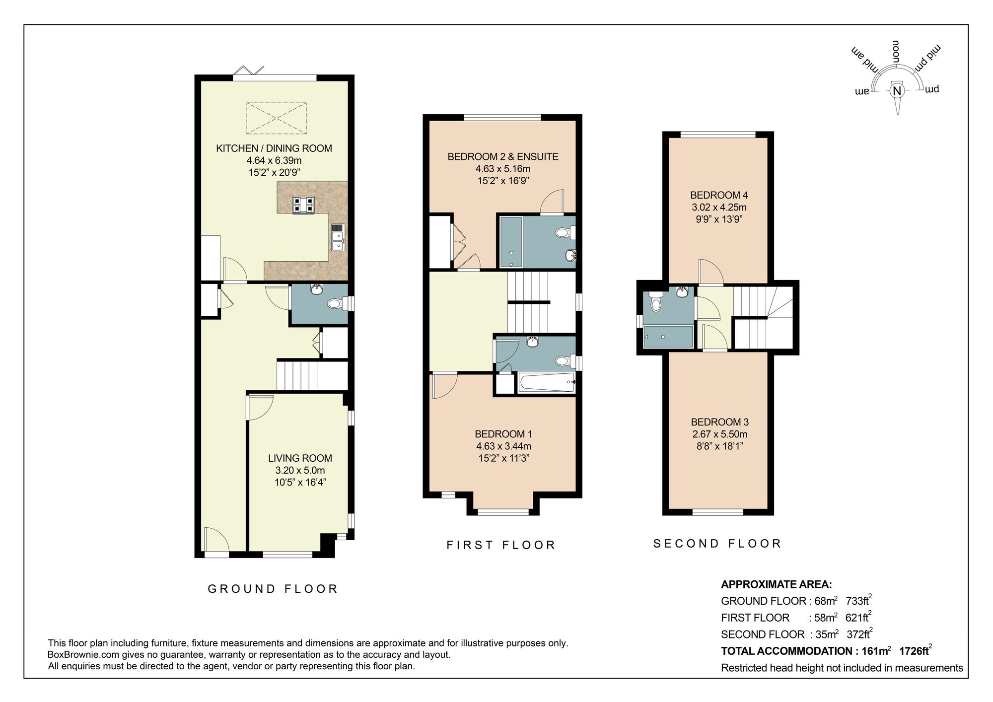 Floorplans For Sunderland Avenue, Oxford, OX2